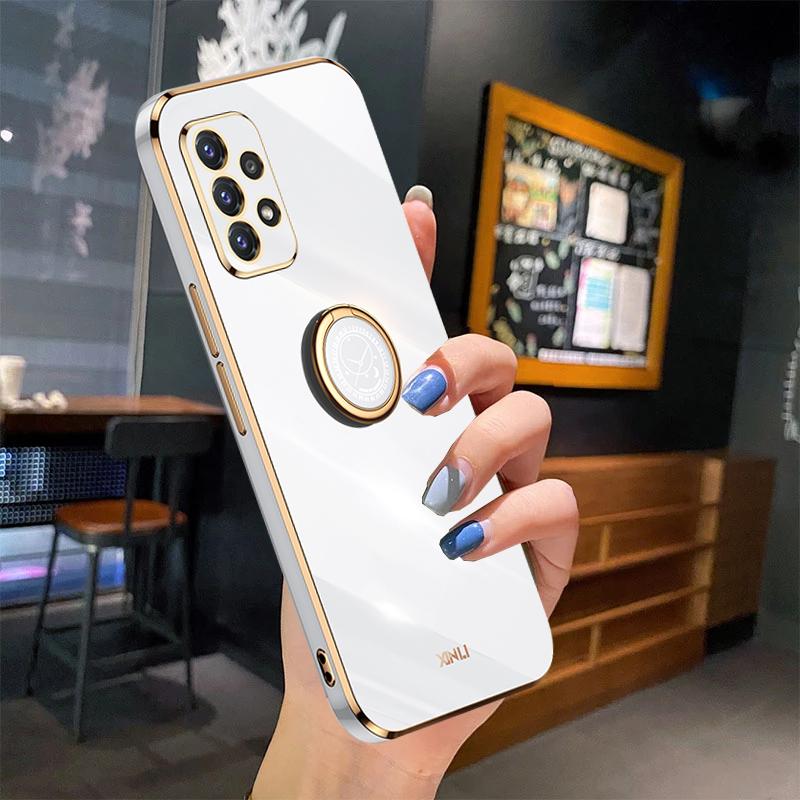 Soft Case Ring Plating Finger For Samsung Galaxy A22 A32 S20 S21 Huawei P50 P40 Honor 60 50 Redmi Note 11 10 Iphone13 12 11 Silicon Stand Holder Cover
