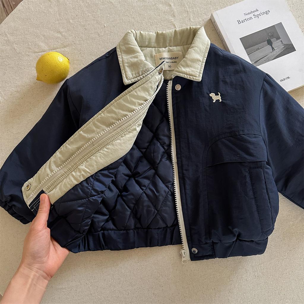 Dicke gefütterte Winterjacke für Jungen und Mädchen Arbeitskleidung Freizeitmantel