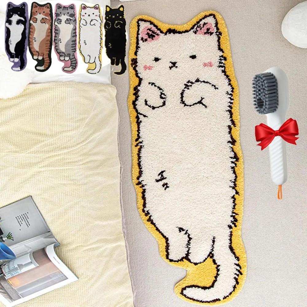 Cartoon Cat Pattern Carpet - Warm And Slip-Resistant Floor Mat For Living Room, Bedroom And Bed Head - Home Decoration