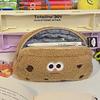 Cartoon Cookies Plush Pencil Case Cute Stuffed Pencil Bag Kawaii Stationery Storage Bag Portable Travel Cosmetic Bag