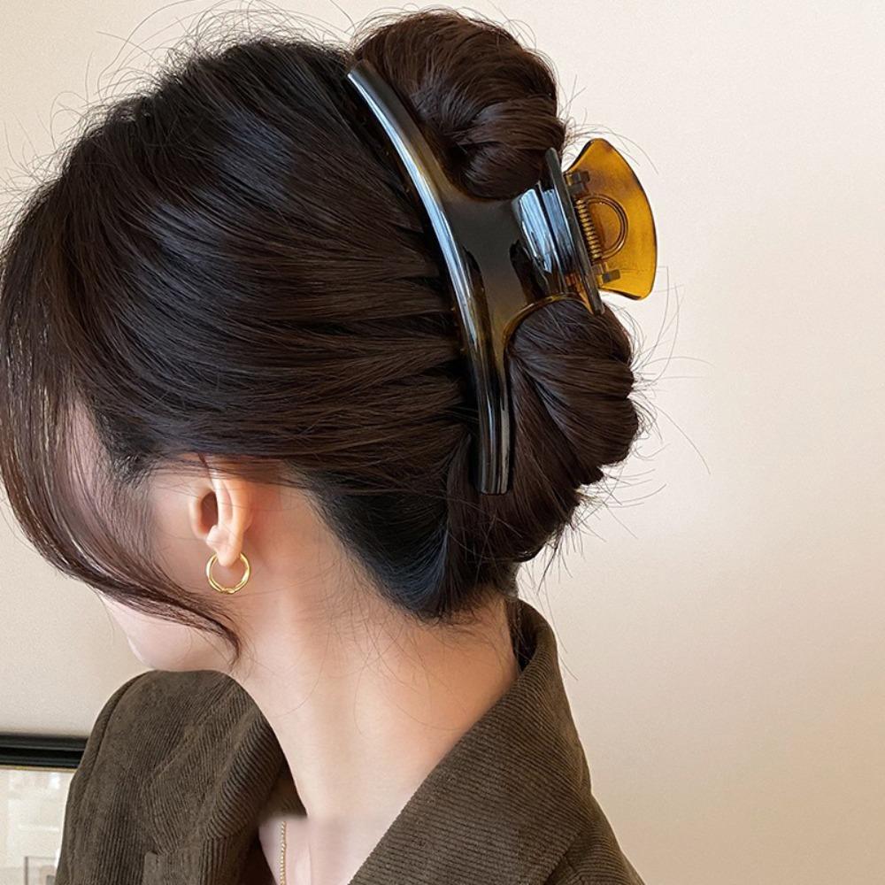 15cm Size Hair Claw Clip Arc Shaped Shark Clip Stylish Large Hair Clip  Women Use