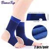 Bracetop 1 Pair Elastic Knitted Ankle Support Brace For Sprain Relief Sports Therapy Protects Shoes Comfort Fit