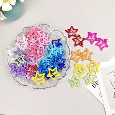 6/10pcs Y2k Mini Star Side BB Cute Hair Clip Korean Candy Colorful Dopamine Baby Headwear Girl Hair Pin Bangs Clip Kid Headwear