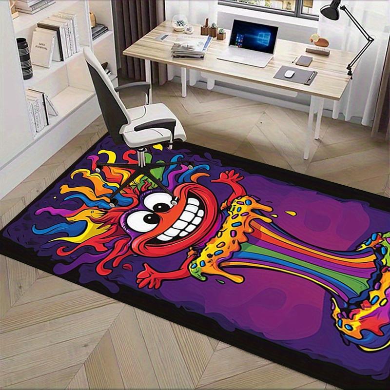 Cute Rainbow Man Office Carpet Soft Polyester Entrance Carpet Washable Non-slip Machine Washable Indoor Carpet Living Room Bedroom Dining Ta