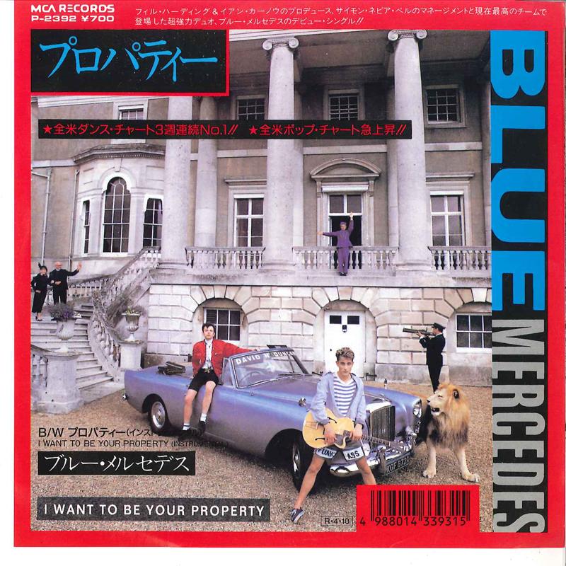 

7-дюймовая пластинка BLUE MERCEDES - Я хочу быть твоей собственностью P2392 MCA 1988 Япония Рок Б/У