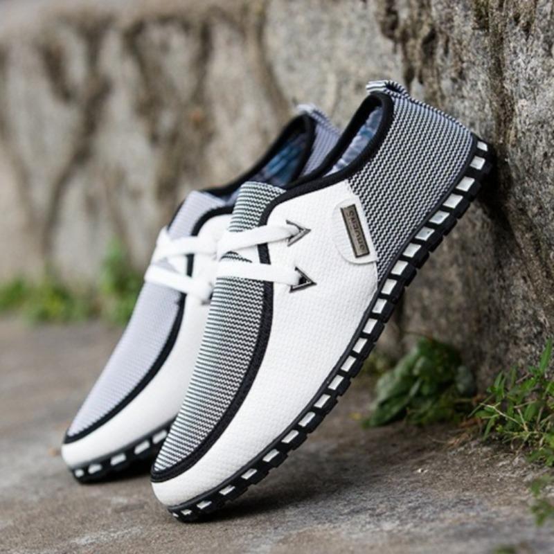 Mode Modisch Prägnant Herrenschuhe Lässig Flachboden Rutschfest Schuh Atmungsaktiv Weichsohlige Freizeitschuhe für Herren Geeignet zum Autofahren