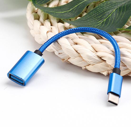 Nylon Braided OTG Adapter USB Data Cable Micro Adapter Cable U Disk Adapter Cable