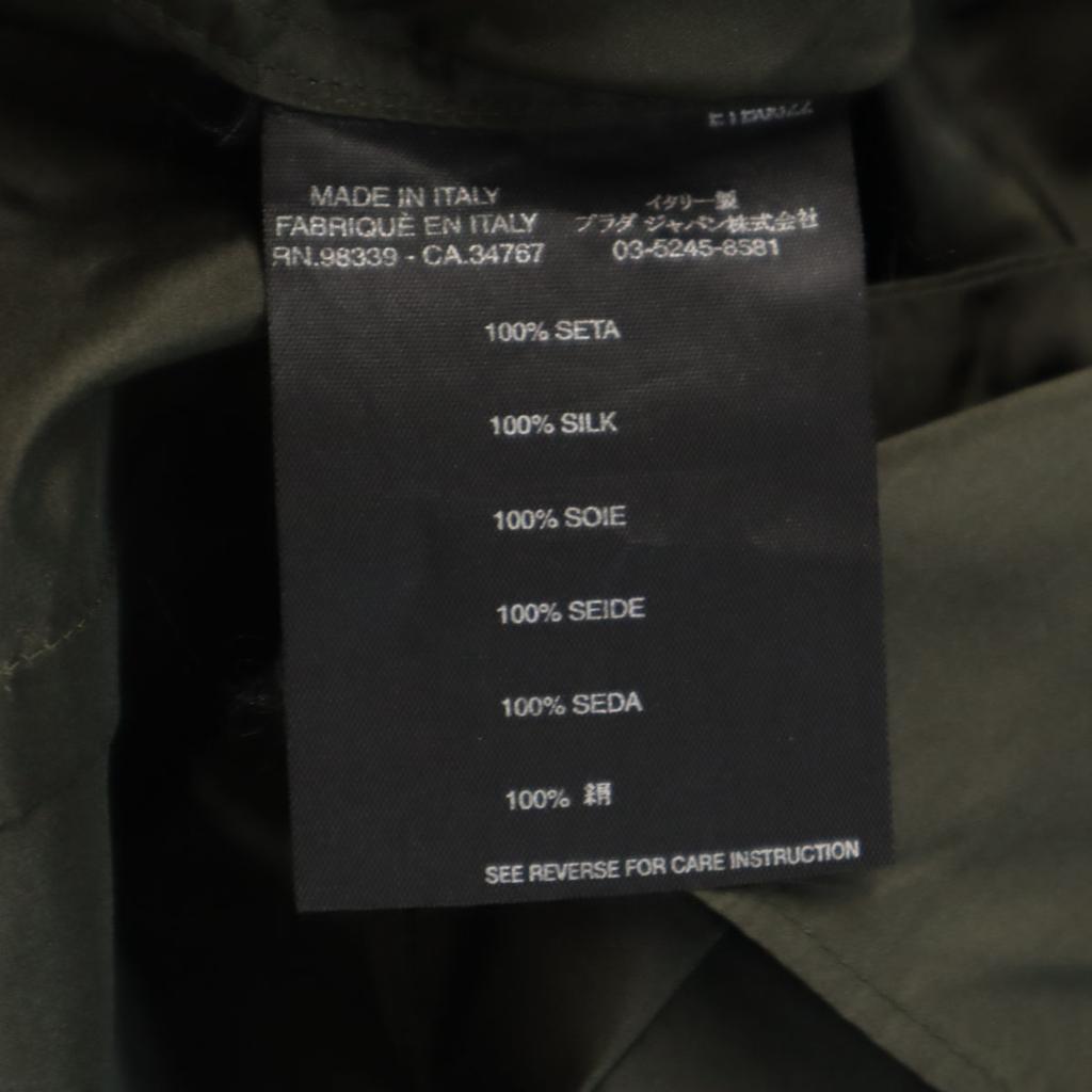 Prada Made In Italy Long Sleeve Open Color Shirt 42 Green Women Used