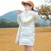 Mädchen-Baumwoll-gepolsterte Kleidung, mittellanger, bunter, glänzender Baumwollmantel, Kinder-Baumwoll-gepolsterte Jacke im koreanischen Stil