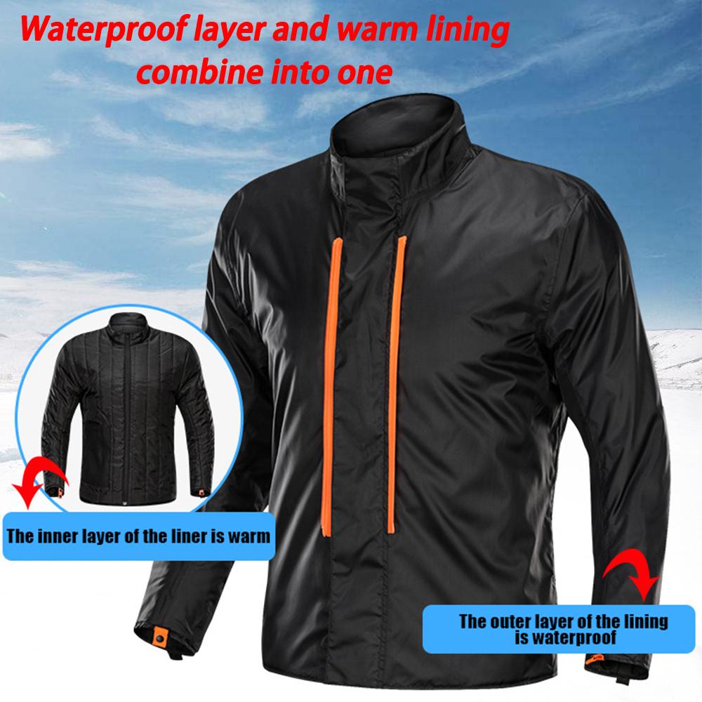 LYSCHY Motorcycle Jacket Pants Suit Cold-proof Waterproof Winter Men Motorbike Riding Moto Jacket Protective Gear Armor Clothing