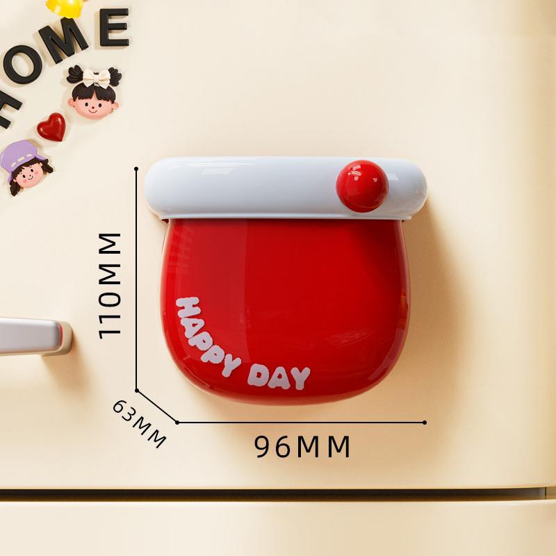 

Multipurpose Plastic Magnetic Storage Box Dopamine Wall Mounted Tableware Container Punch-Free Refrigerator Storage Box Bathroom B