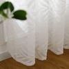 White Sheer Voile Window Curtain with Ring Top for Kitchen, Bedroom and Living Room (2 Panel,55''