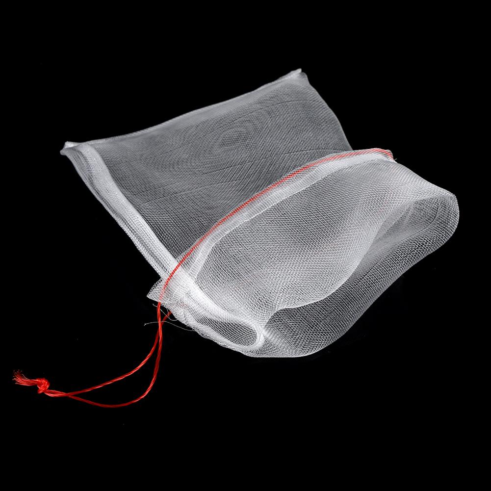 50pcs Plant Fruit Protection Bags Drawstring Mesh Bag Against Insect Pest Garden Tools 25*15cm