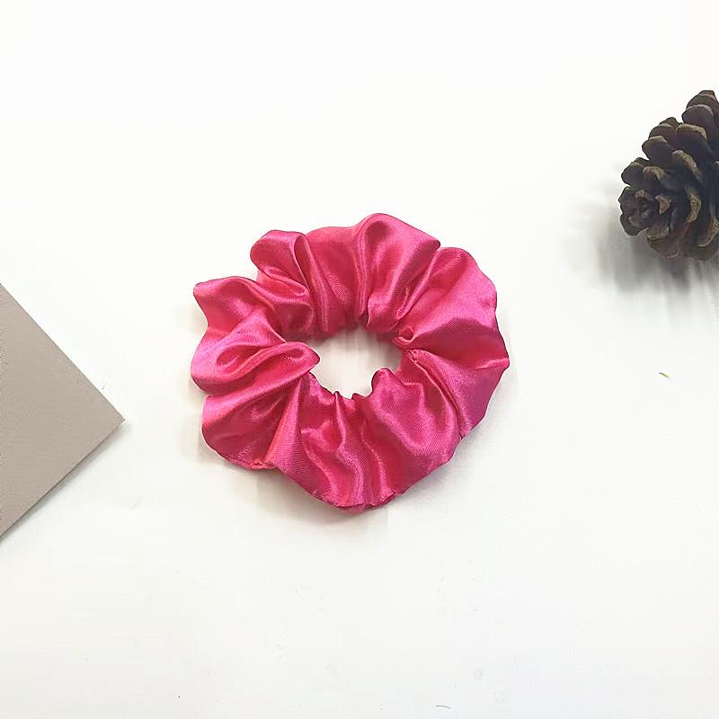 

Пушистое атласное кольцо для волос: Однотонный, не повреждающий кружевной головной убор для женщин розы красного