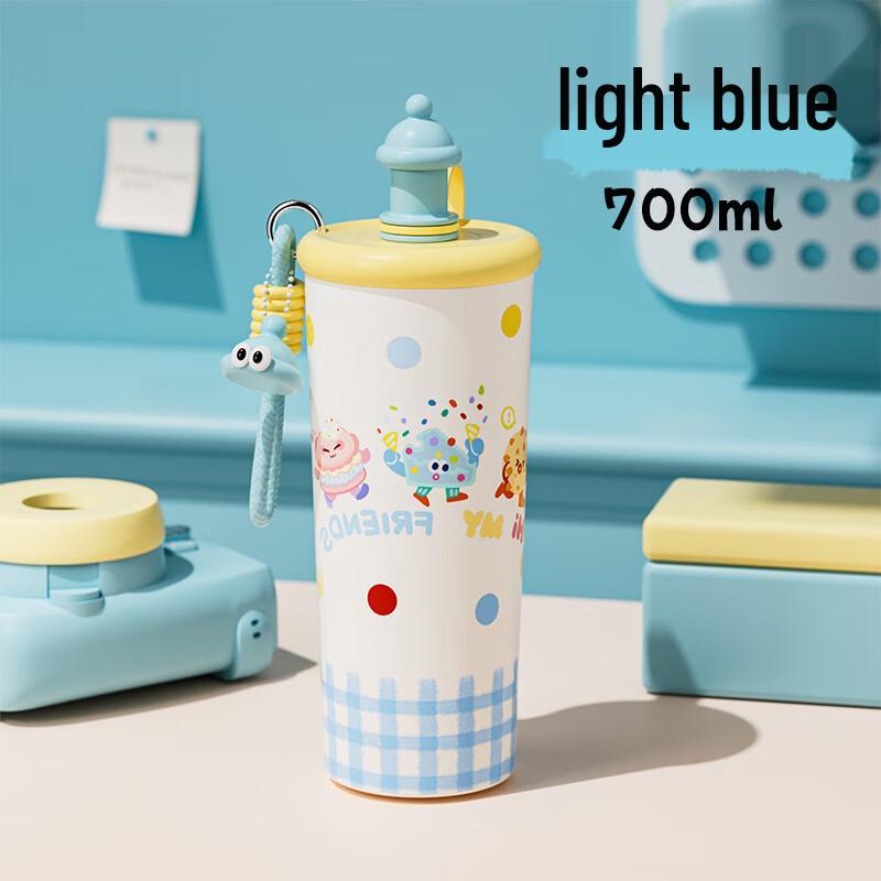 MRSIKEY Portable Insulated Straw Water Bottle