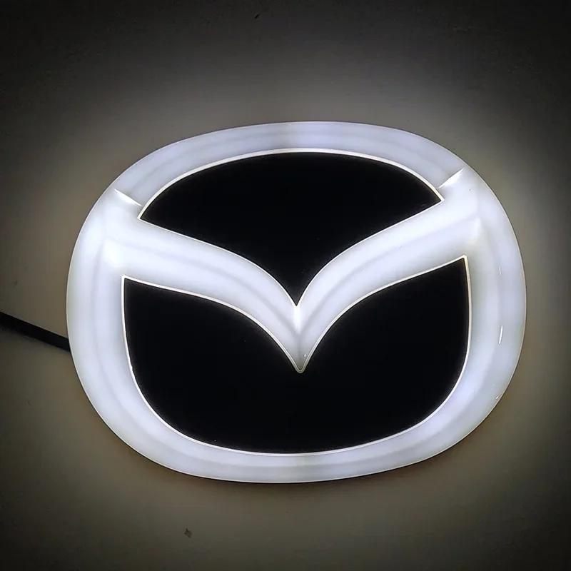 Car 4D Led Light Rear Badge Sticker Decals for Mazda Logo 2 3 6 RX8 RX7 CX7 8 CX5 MX5 323 Emblem Decoration Auto Accessories