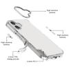 For iPhone 16 Case Airbag Design PC+TPU Clear Protective Phone Cover