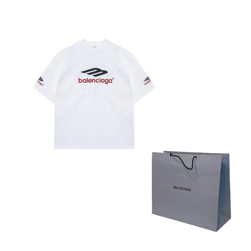 Balenciaga 3B Sports Icon FW23 T Shirt Loose Fit Unisex White 764235TPVD79065