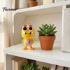Trendy Room Decor 3D Printed Cute Duck Figurine with Glasses, Angry Pose Desk Decor, Creative Decorative Shelf Displays Office Bookcase Car Ornament,