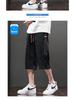 Men's Lightweight Cropped Straight-Leg Casual Trousers - Breathable, Versatile, Large Size, Slightly Elastic