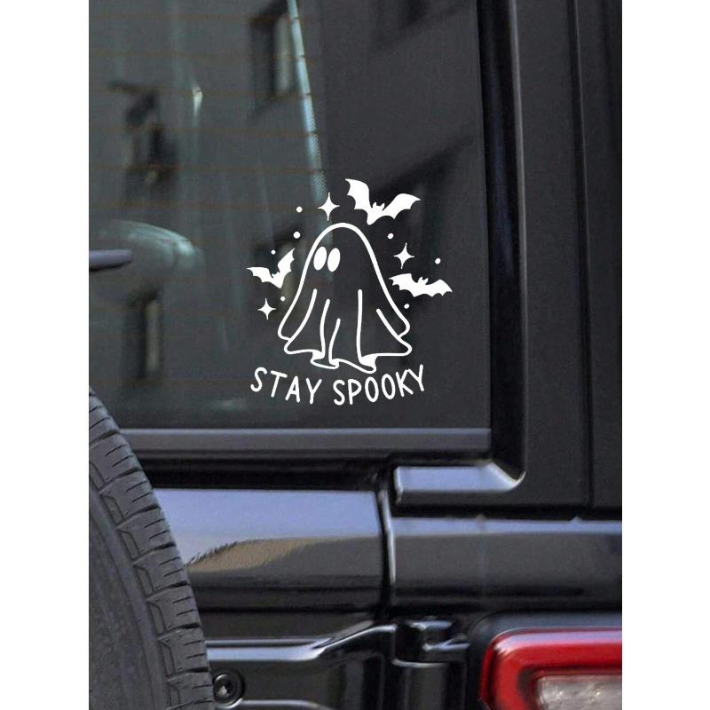 

Креативные наклейки на автомобиль в виде летучей мыши и призрака, 1 шт. one-size белый