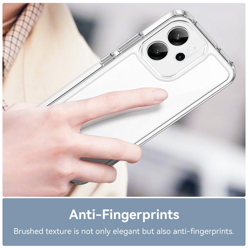 For oppo Reno14 F 5G Case oppo Reno14 F 5G Cover Funda Clear PC + Silicone Shockproof Protective Phone Cover oppo Reno14 F 5G