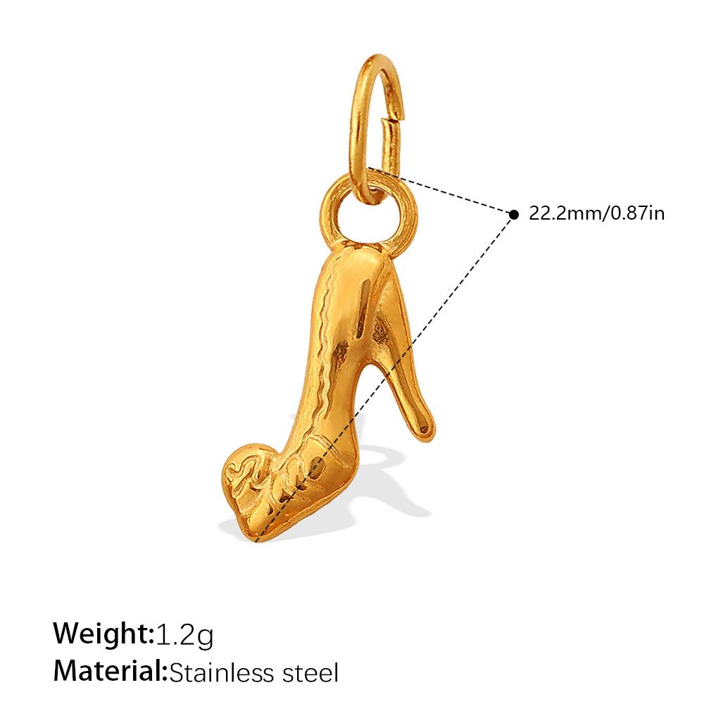 Gold Shoe Bag Clothing Modeling Versatile Pendant, Exquisite Three-Dimensional Design Personalized Diy Jewelry Accessories
