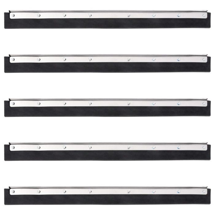Floor Squeegee Heads 5 Pcs 55x2x5 Cm Steel and Rubber