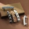 Korean-style Crystal Hairpin with Pearl Spring Clip Hair Accessory Headpiece