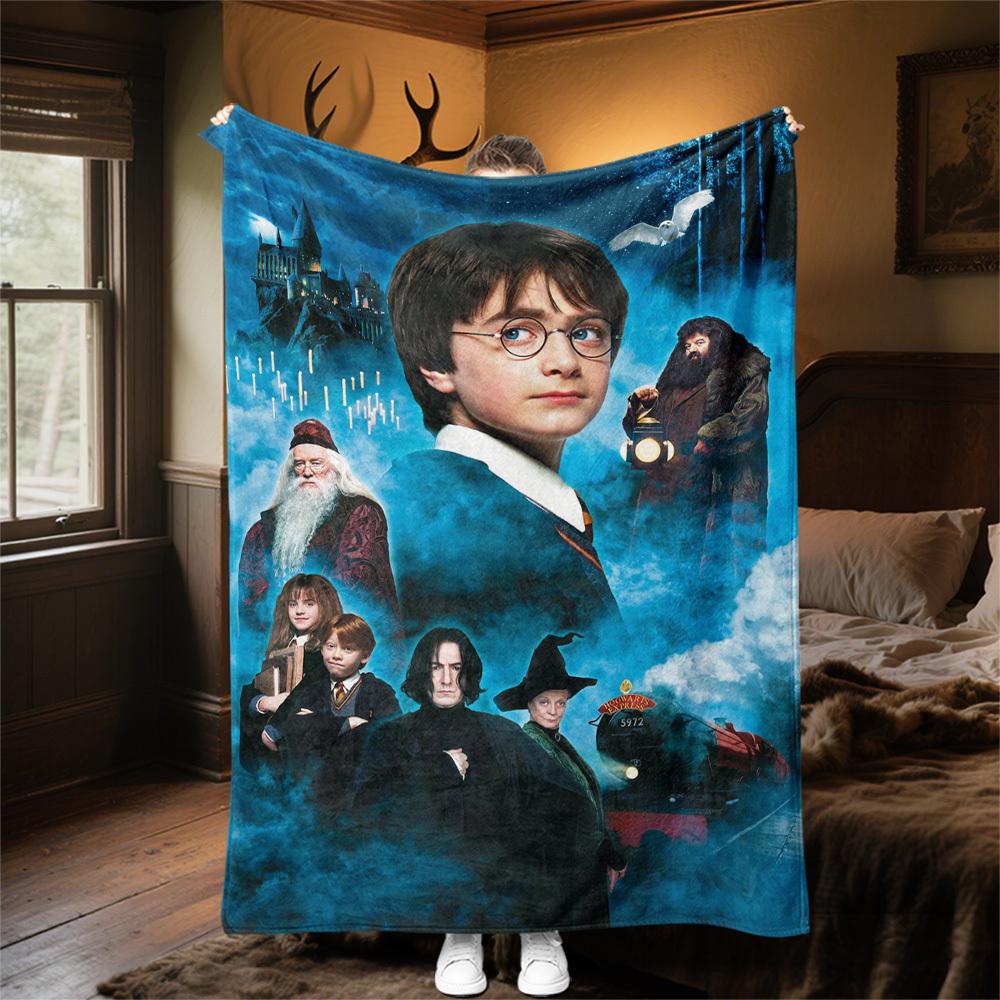 1 pezzo Treno di Hogwarts Harry Potter Hogwarts Coperta da viaggio in flanella per esterni per tutte le stagioni Morbida Calore, Decorazione per la casa 1031207