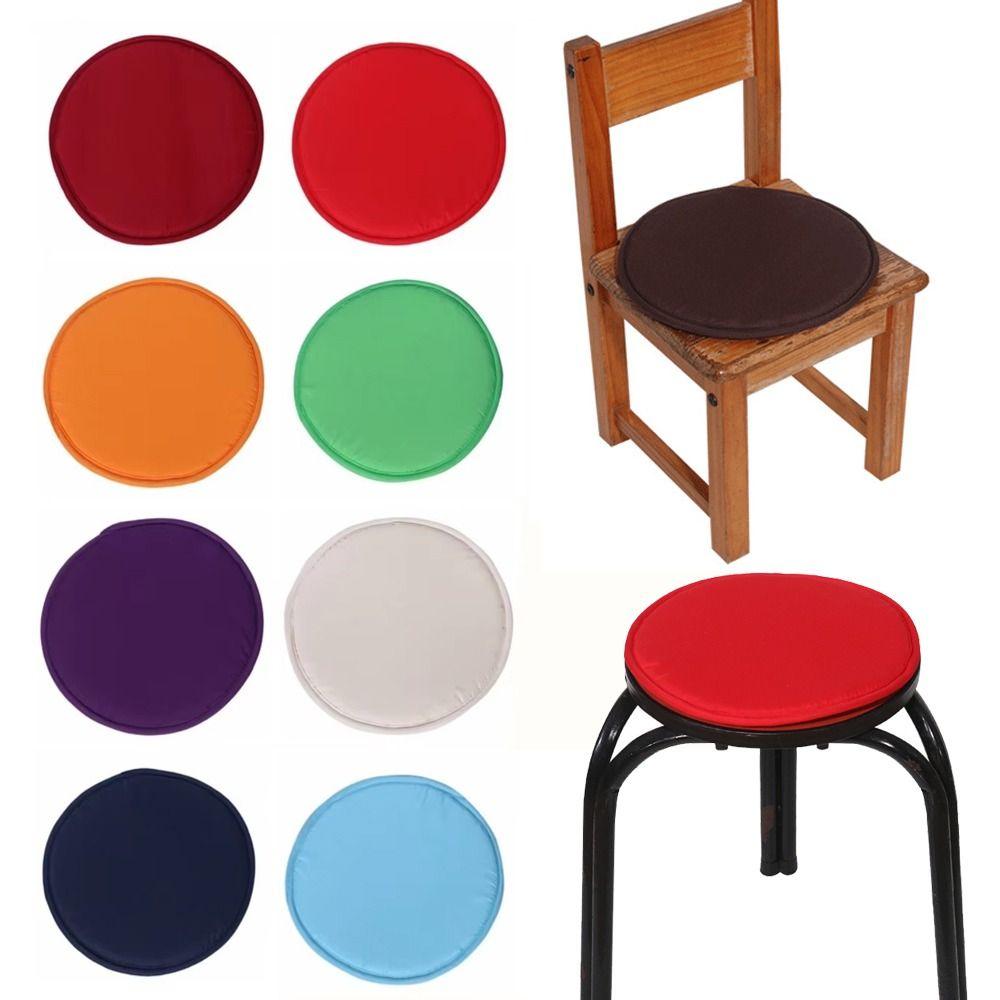 Washable Round Chair Pad Sponge Circular Stool Cushion Soft Sit Chair Cushion  For Home Office