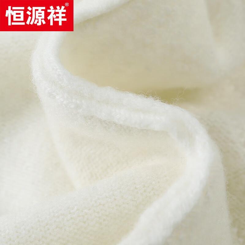 Hengyuanxiang Men's 100% Wool Round Neck Thickened Sweater