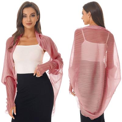 Shawls Summer Beach Sexy Women Fashion Solid Chiffon Smock Bikini Cover Up Loose Blouse Sunscreen Comfortable Poncho