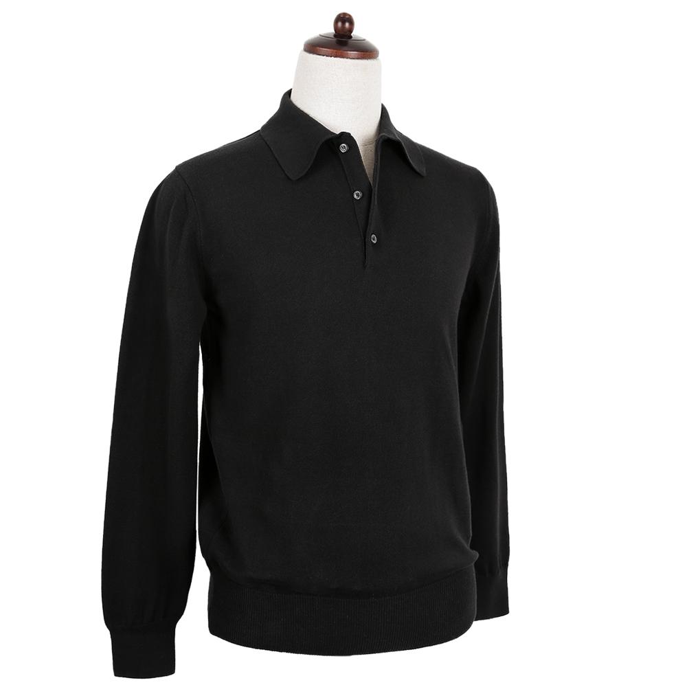 Solti 14Gg Polo Collar Knit (Black)