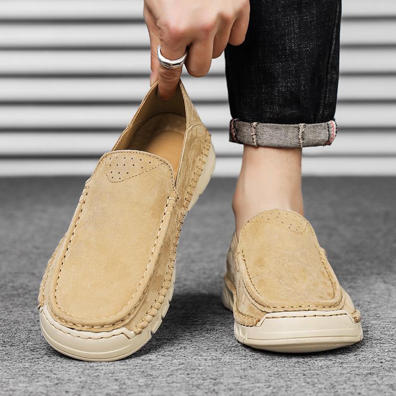 Men's Leather Casual Loafers Shoes Wedding Dress Shoes New Big Size  Moccasins Shoes Suede Shoes High Quality Zapatos