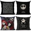Unique Nightmare Before Christmas Pattern Cushion Cover Sofa Home Decor