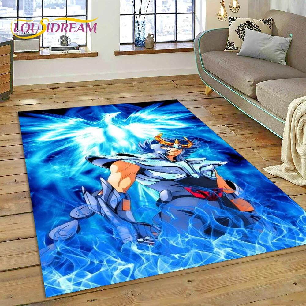 Cartoon Saint Seiya 3D Retro Anime Carpet Rug for Bedroom Living Room Home Sofa Decoration,Children Game Large Decor Floor Mat