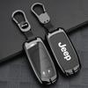 Anti-Drop Zinc Alloy Leather Car Key Case Cover for Jeep Compass Renegade Wrangler JK Auto Smart Key Fob Protector Accessories