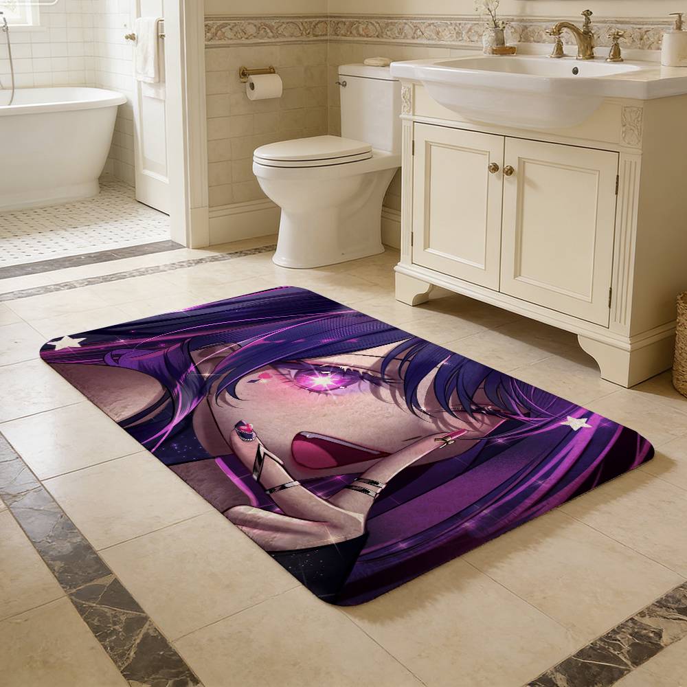 pretty girl anime O-Oshi No Ko Door Mat Nordic Style Bedroom Living Room Doormat Home Balcony Anti-Slip Alfombra