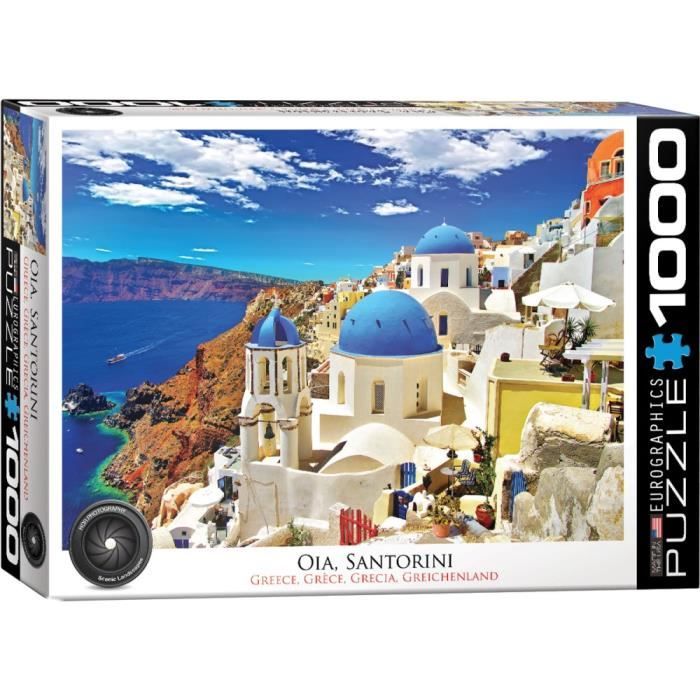 (Puzzle) - EUROGRAPHICS - Oia Santorini Greece - 1000 Pièces - Multicolore - A Partir De 12 Ans