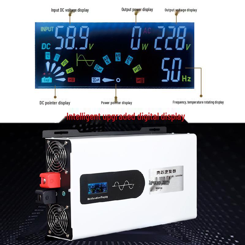 1-5kW 12V-96V to 220V/110V Solar Car-Mounted Home Off-Grid Pure Sine Wave Inverter