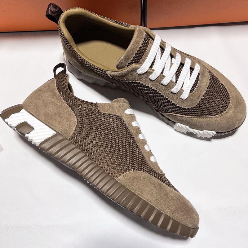 2025New Mirrored H Casual Sneakers, Lightweight, European-style Genuine Leather, Fashionable, Unisex Mesh Casual Shoes