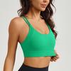Women's Cross-Back Sports Bra with Thin Straps - Shock-Absorbing and Comfortable Yoga Fitness Wear with One-Piece Cup