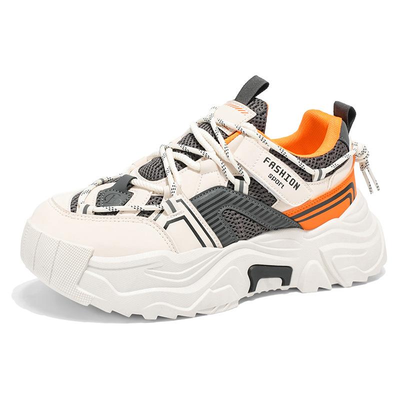 

Hong Kong style niche casual black dad shoes men s fashion trend platform heightening shoes retro style outdoor sports shoes 44