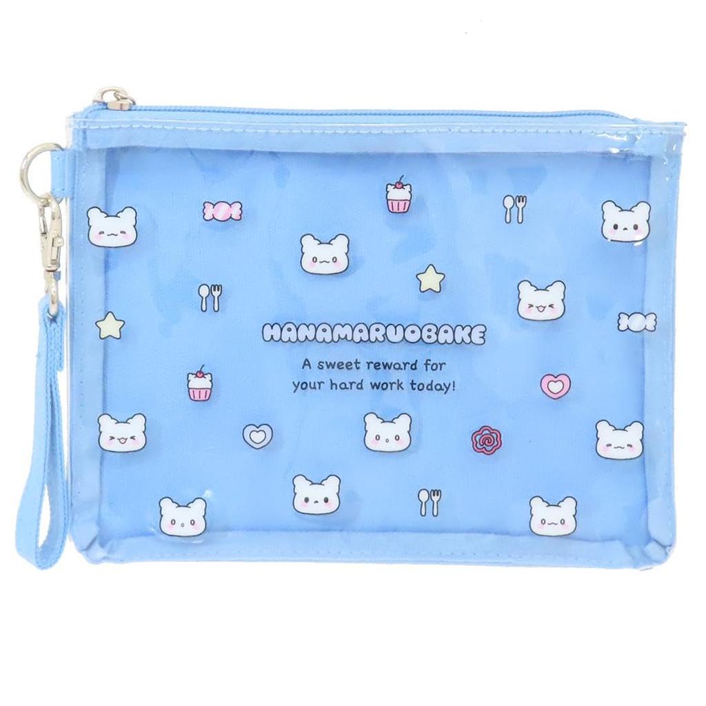 Marimo Craft Sanrio Hanamaru Obake Pastel POP Series Flat W200 x H140 x D10mm Pouch, Blue, (SRTZ-310)