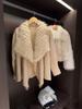 2026 Winter Fashion Women's Thick Knit Cardigan with Fox Fur Collar