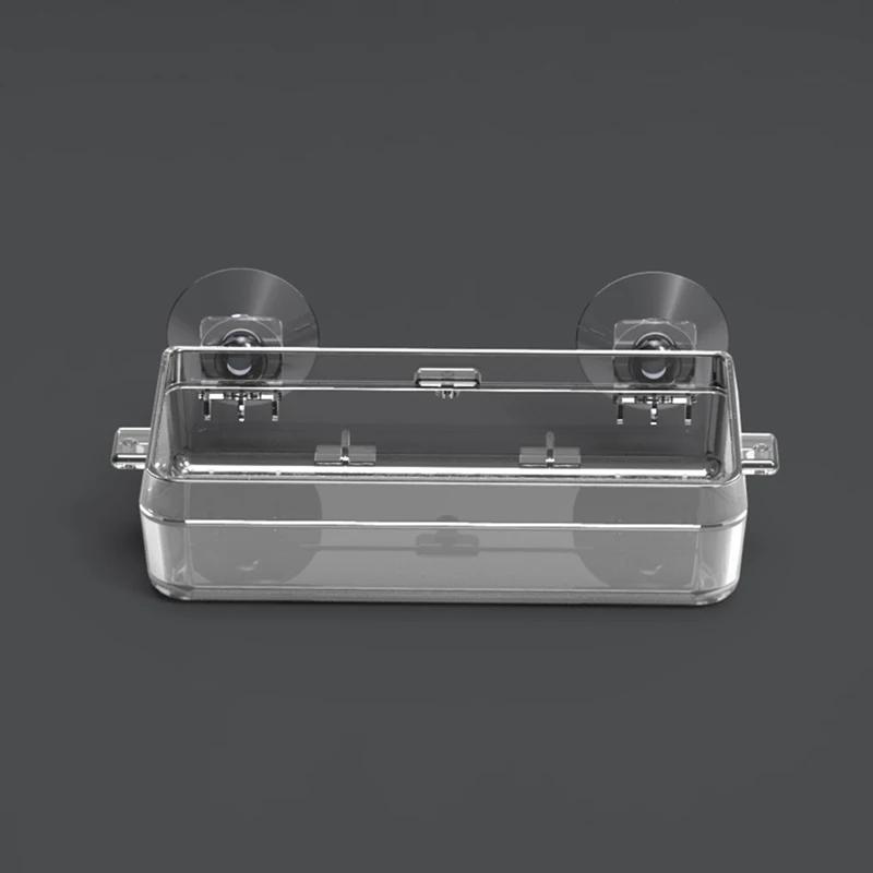 Cawayi Kennel Pet Reptile Transparent Feeder Anti-escape Food Bowl Worm Live Container With Strong Suction Cups Pet Supplies Pet