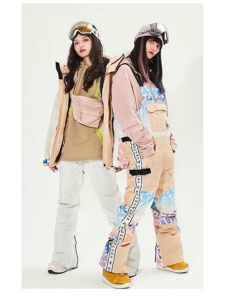 VECTOR Adult Ski Suit: Cold-Proof Winter Windproof Jacket and Pants Set for Men and Women