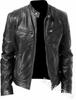 Autumn and winter spot new business pu rest leather jacket business gentleman thermal zipper cardigan decoration