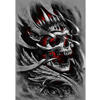 5D-Diamantgemälde zum Selbermachen, roter Totenkopf, Bild von Strasssteinen, voller Bohrer, Diamant-Stickerei, Heimdekoration, Wandkunst